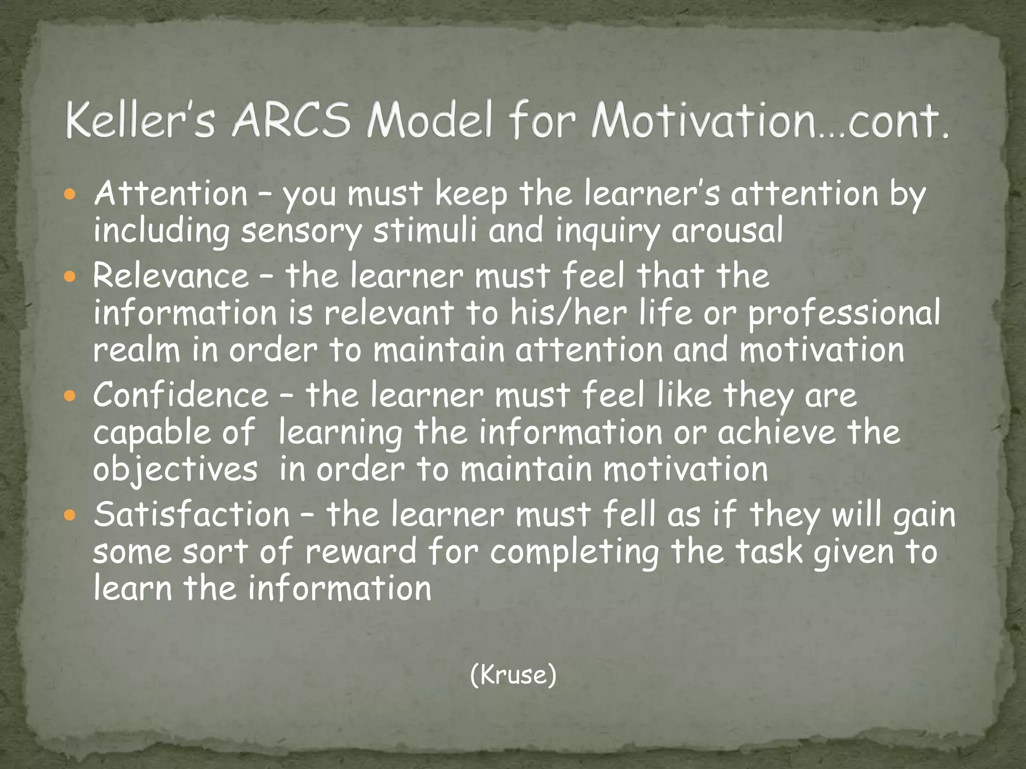 Stimulate Recall of Prior Learning – ask students why they wore a jacket to school today or why they wear shorts during the summer.