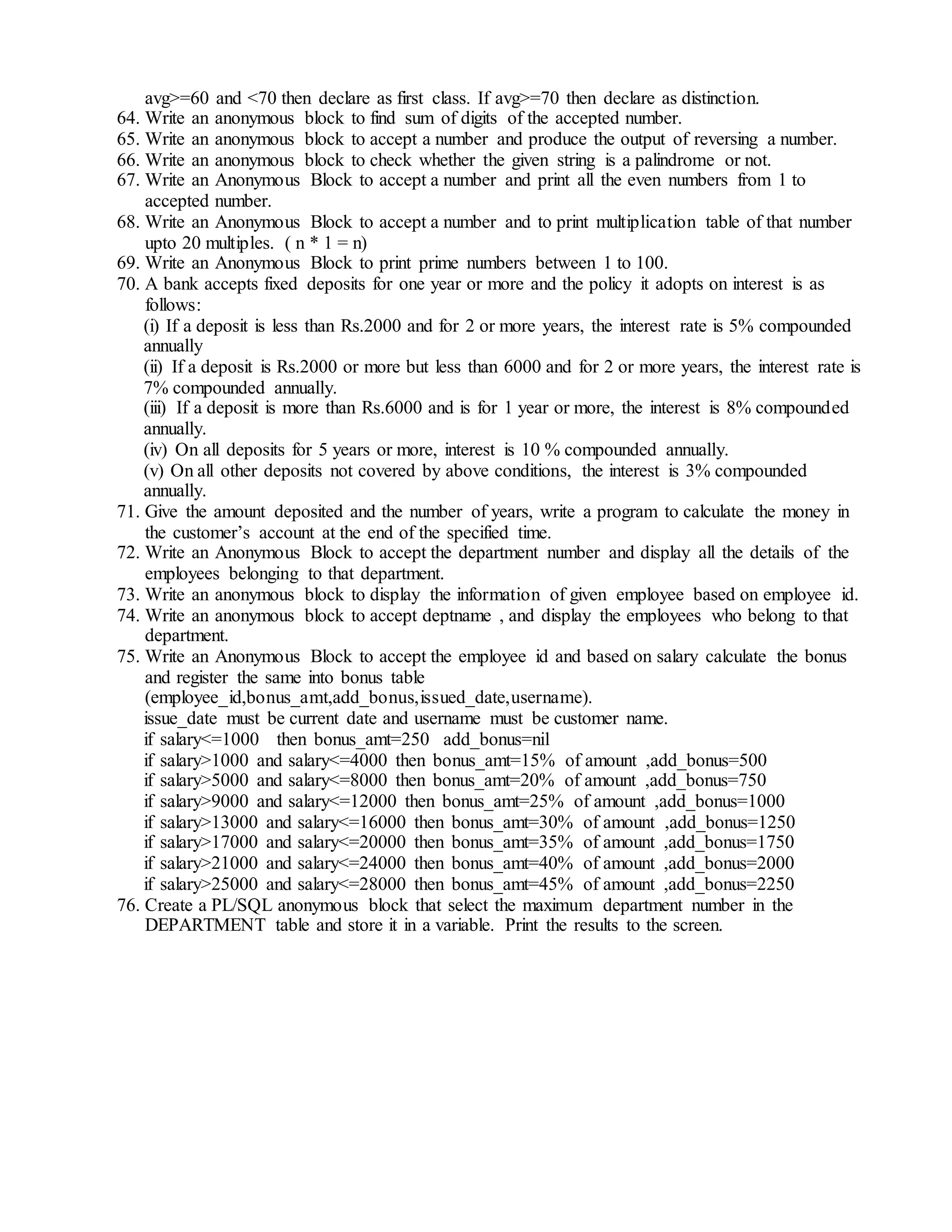 SQL practice questions set - 2 | DOC