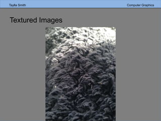 Taylla Smith Computer GraphicsTaylla Smith Computer Graphics
Textured Images
 