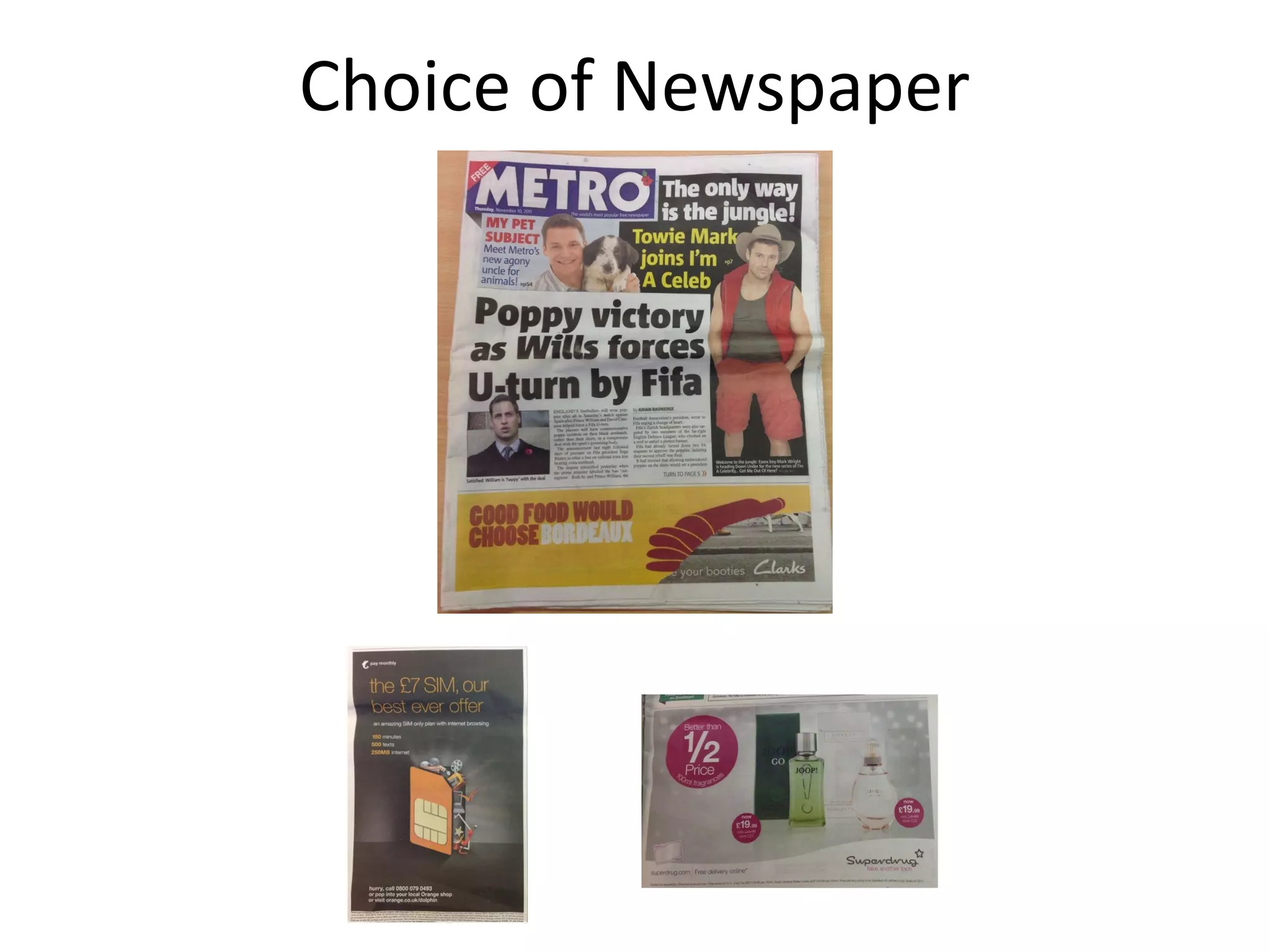 Choice of Newspaper

 