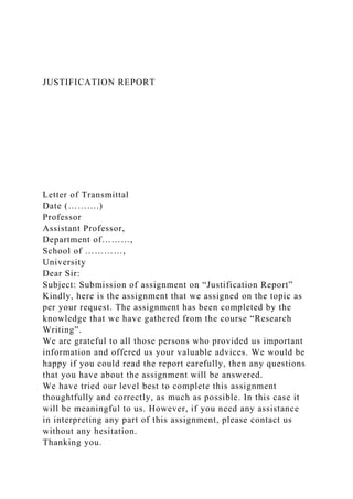T Level Justification Report Example Assignment #3 Due June 5 Read Kingdon, America the Unusual .docx