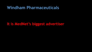 Windham Pharmaceuticals
It is MedNet’s biggest advertiser
 
