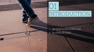 01
INTRODUCTION
• BUSINESS BACKGROUND
• BUSINESS LOGO
3
 
