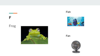 F
Frog
Fish
Fan
 