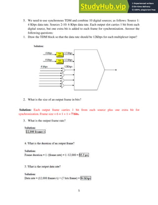Assignment 4 Ch5 6 7 8 Data Communications | PDF