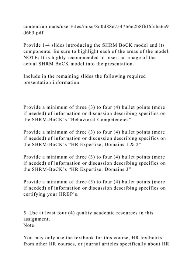 Assignment 4 Human Resource Business Partner HRBP Development docx