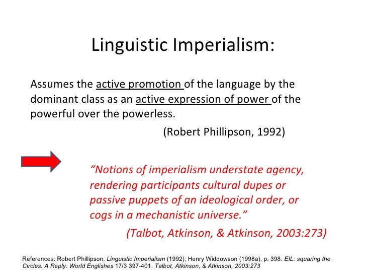Risk And A Form Of Linguistic Imperialism