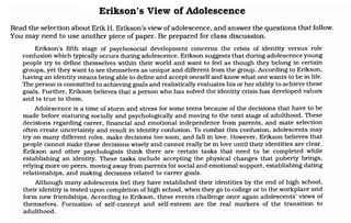 Assignment 5 9 Erickson Handout