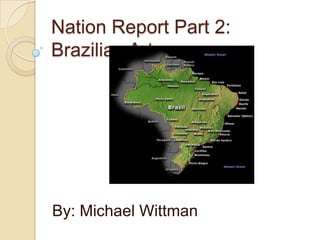 Nation Report Part 2: Brazilian Art By: Michael Wittman 