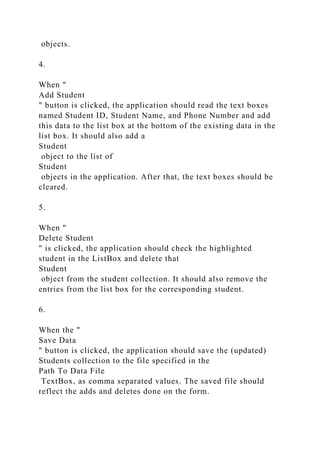 Assignment 6. Due 1213Create a Visual C# Windows Forms Applica.docx