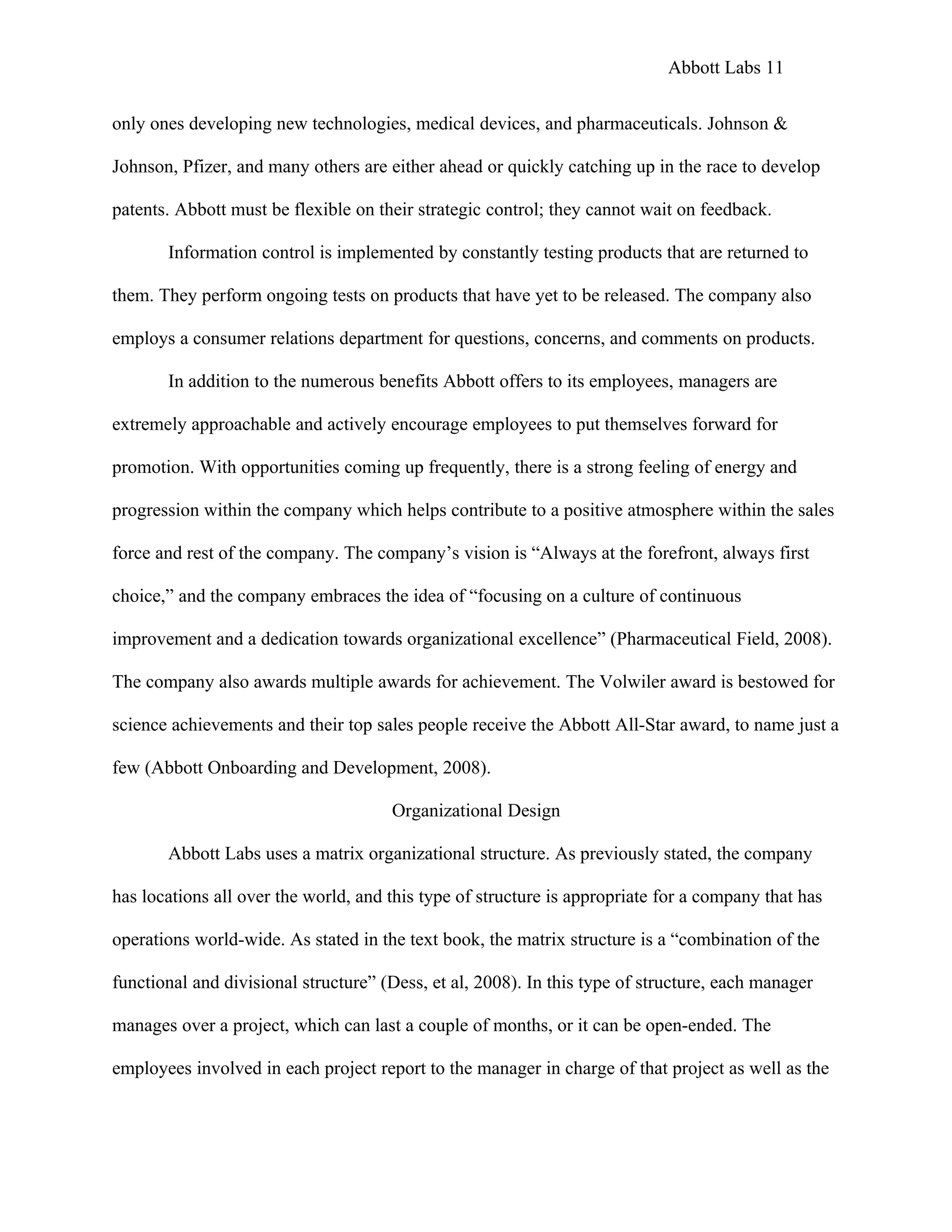 Portfolio Project: Abbott Labs