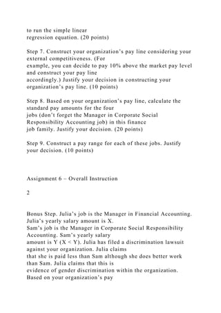 Assignment 6 – Overall Instruction 1 Assignment 6 Pay.docx