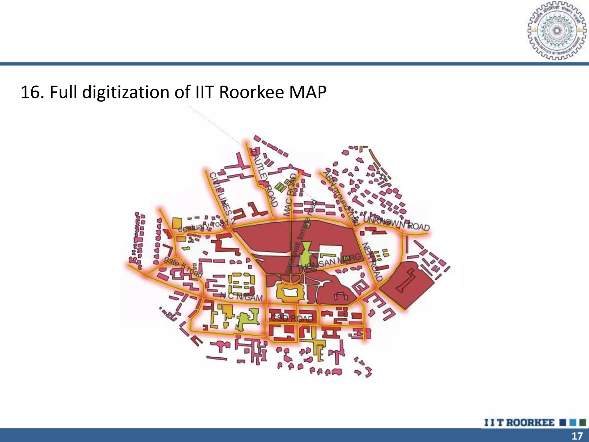 17
16. Full digitization of IIT Roorkee MAP
 
