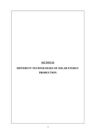 Feasibility Report for a Solar Electricity Production | PDF