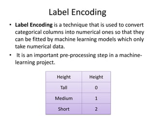 Data Preprocessing: One Hot Encoding Method | PPTX