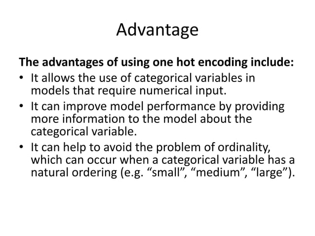 Data Preprocessing: One Hot Encoding Method | PPT