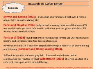 Online dating sociologist