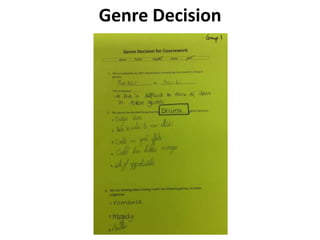 Genre Decision

 