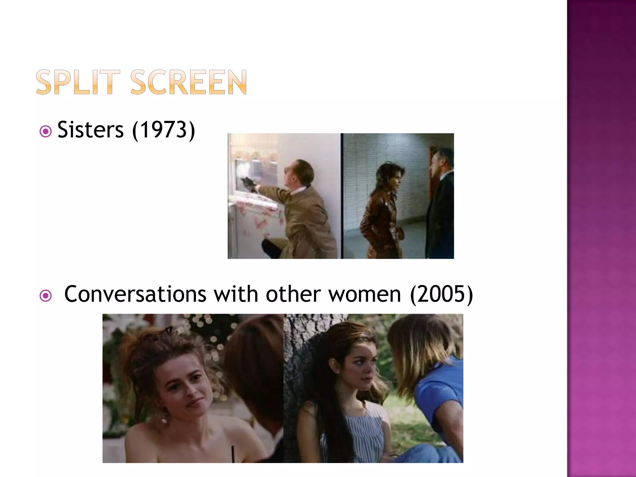  Sisters   (1973)




   Conversations with other women (2005)
 