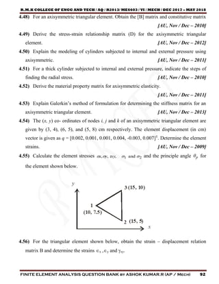 ME6603 - FINITE ELEMENT ANALYSIS | PDF