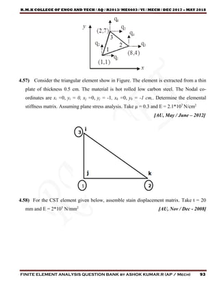 ME6603 - FINITE ELEMENT ANALYSIS | PDF
