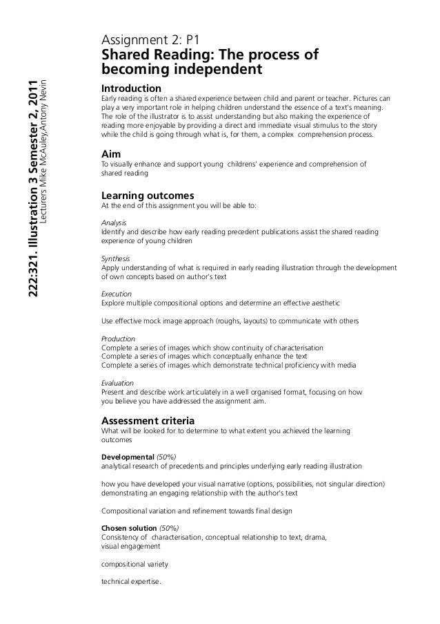 example of good assignment format