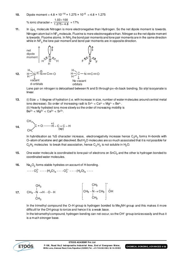chemical bonding assignment