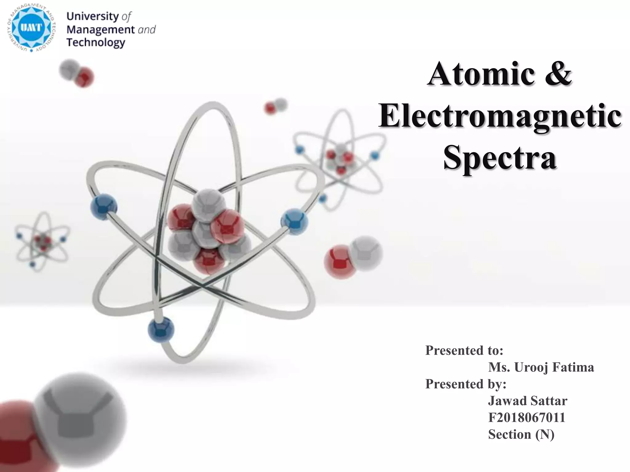 Chemistry Atomic spectra with numericals PPT