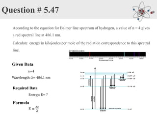 Chemistry Atomic spectra with numericals | PPTX
