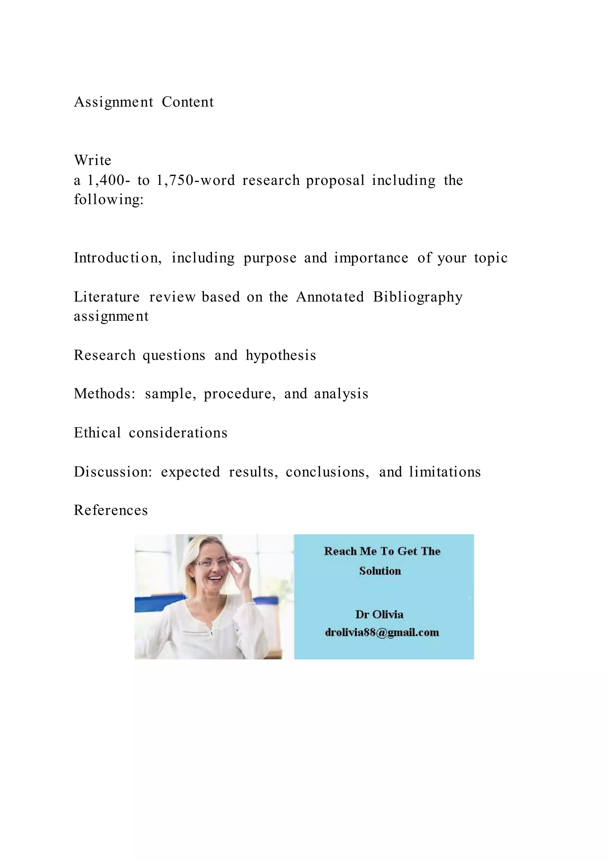 Assignment ContentWrite a 1,400- to 1,750-word research prop | PDF