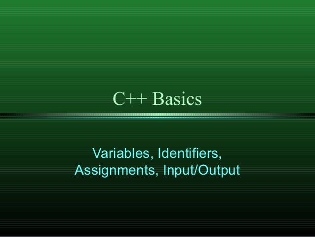 Declaration Of Variables Declaration Of Variables
