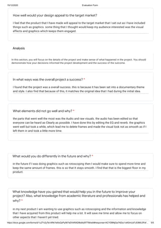 Assignment evaluation