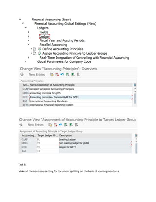Task 8:
Make all the necessarysettingfordocumentsplitting on the basisof yoursegmentarea.
 