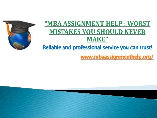 Mba assignments help