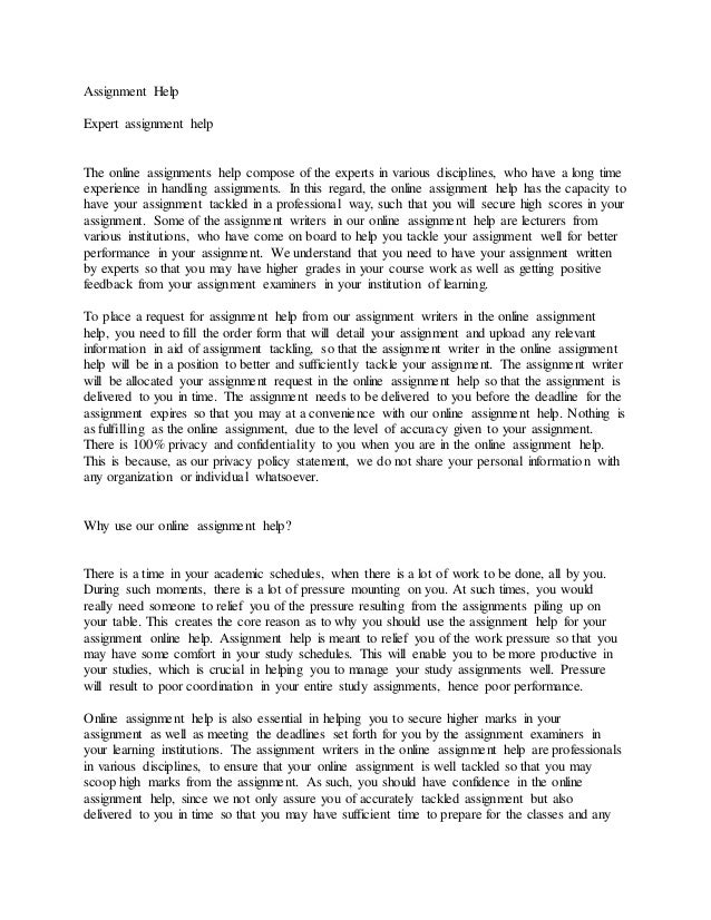 Help in assignment