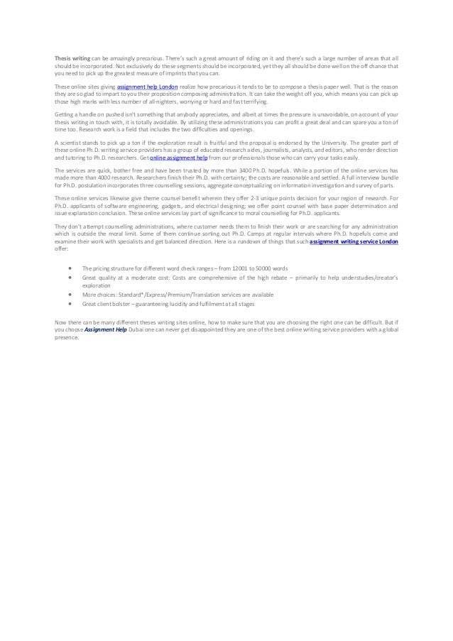 Online assignment writing help