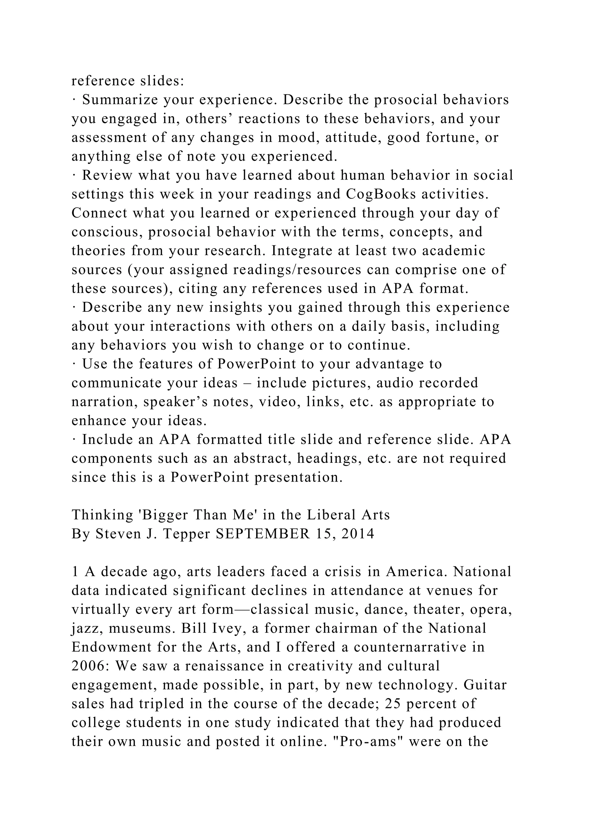Assignment InstructionsWeek 7 Exercise Prosocial BehaviorMu.docx