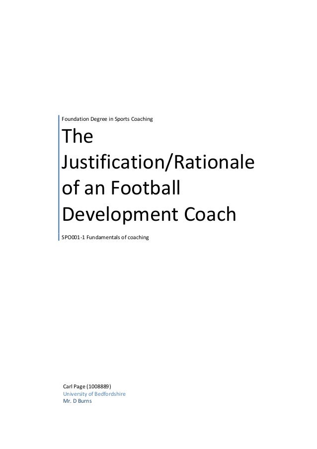 The Roles and Responsibilities of a Coach Football Development Coach