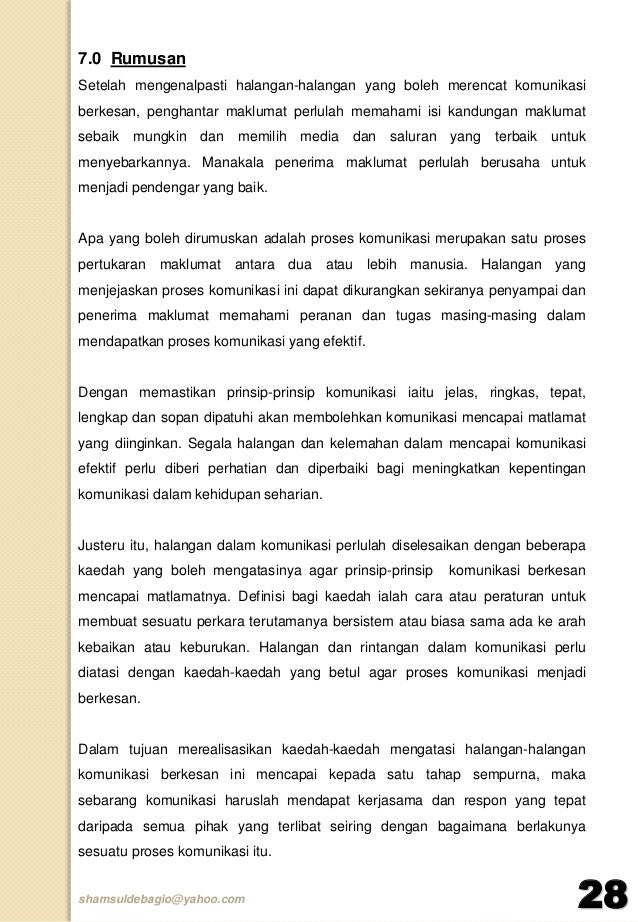 Assignment Komunikasi Berkesan