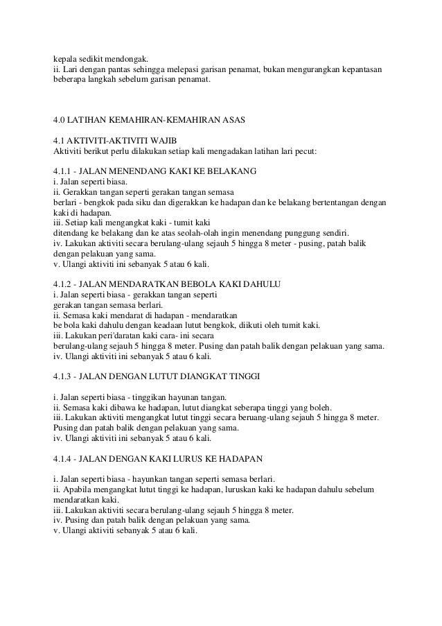 Assignment Lari Pecut