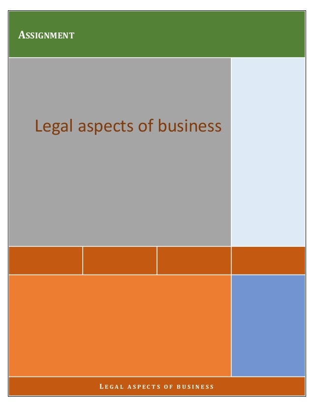 Assignment On Legal Aspects Of A Business