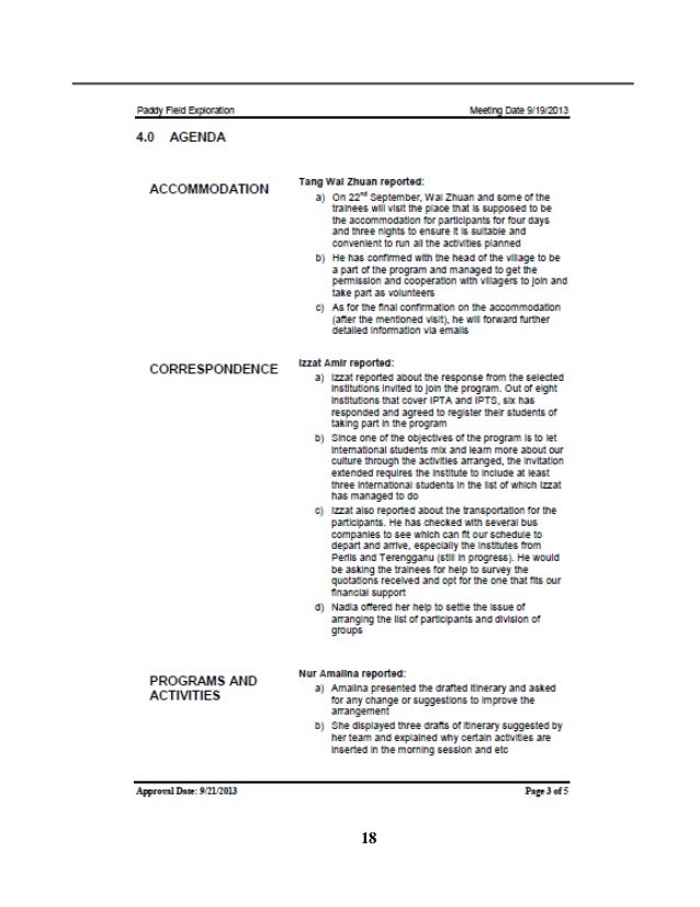 Lem 311 Analysis Of A Meeting Minute