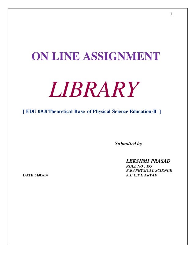 Online library assignment
