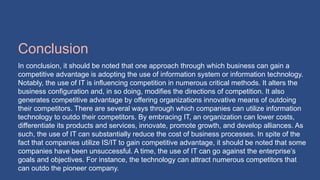 Information System is a Competitive Weapon | PPTX