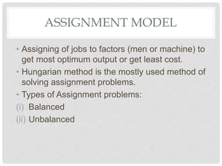 Assignment model | PPT