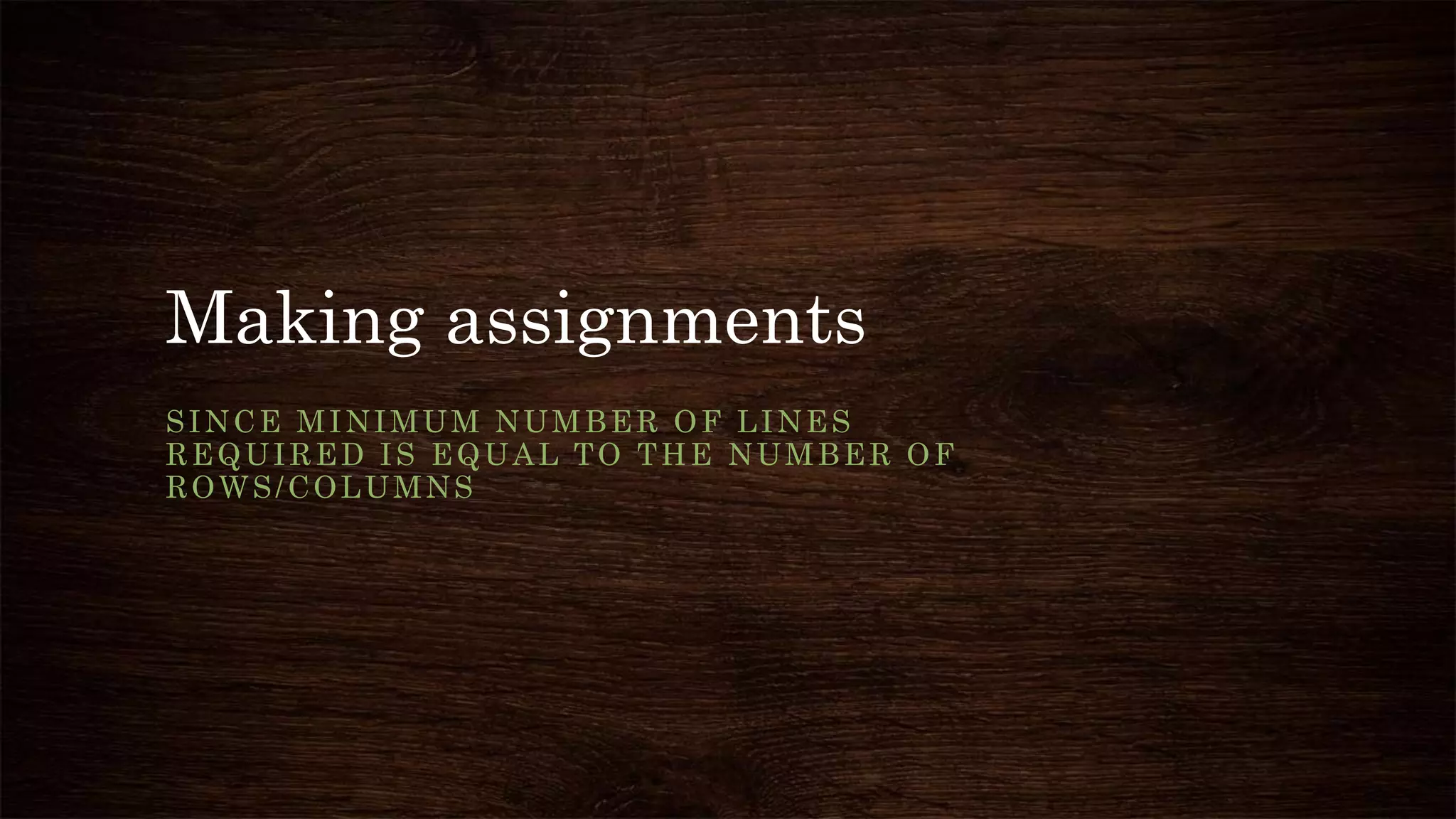 Assignment model problems | PPTX