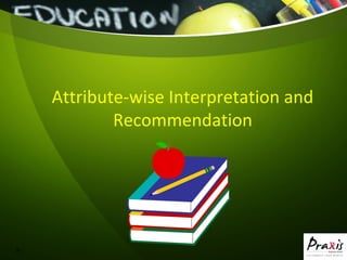 8
Attribute-wise Interpretation and
Recommendation
 