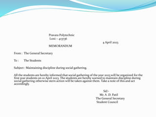 Assignment No-14 Memo.pptx