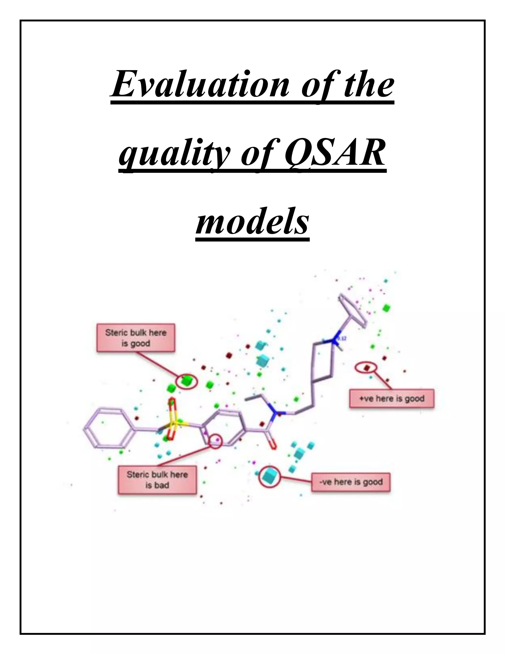 Evaluation of the
quality of QSAR
models
 