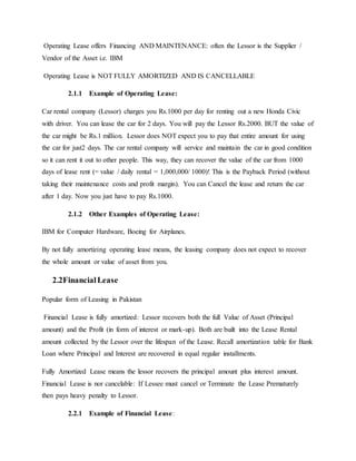 Lease and It's Types..(Assignment) | DOCX